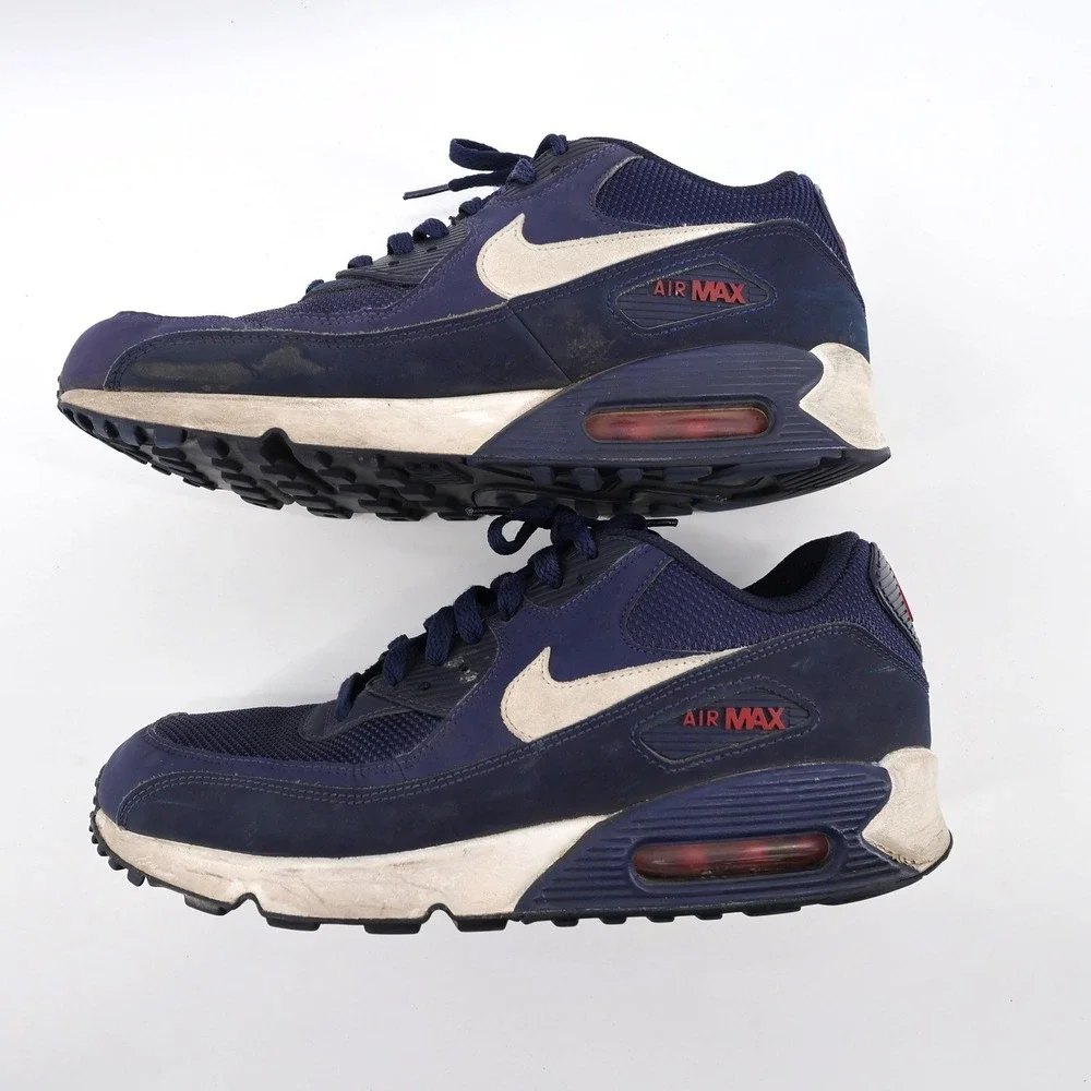 Nike Air Max 90 Essential Sneakers Navy‎ Blue Mens 9.5